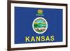 Kansas State Flag-Lantern Press-Framed Premium Giclee Print