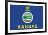 Kansas State Flag-Lantern Press-Framed Premium Giclee Print