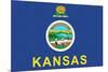 Kansas State Flag-Lantern Press-Mounted Premium Giclee Print