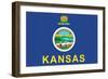 Kansas State Flag-Lantern Press-Framed Art Print