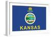 Kansas State Flag-Lantern Press-Framed Art Print