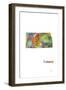 Kansas State Map 1-Marlene Watson-Framed Giclee Print