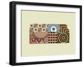 Kansas State Map-Lanre Adefioye-Framed Giclee Print