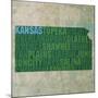 Kansas State Words-David Bowman-Mounted Giclee Print