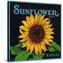 Kansas - Sunflower Brand Crate Label-Lantern Press-Stretched Canvas