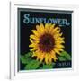 Kansas - Sunflower Brand Crate Label-Lantern Press-Framed Art Print