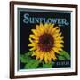 Kansas - Sunflower Brand Crate Label-Lantern Press-Framed Art Print