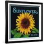 Kansas - Sunflower Brand Crate Label-Lantern Press-Framed Art Print