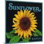 Kansas - Sunflower Brand Crate Label-Lantern Press-Mounted Art Print