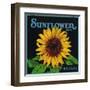 Kansas - Sunflower Brand Crate Label-Lantern Press-Framed Art Print