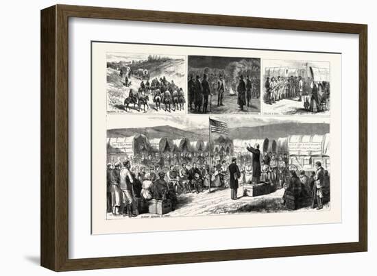 Kansas: the Last Invasion of the Red Man's Home the Settlers' Raid on Oklahoma-null-Framed Giclee Print