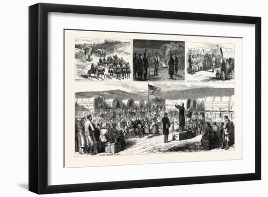 Kansas: the Last Invasion of the Red Man's Home the Settlers' Raid on Oklahoma-null-Framed Giclee Print