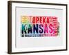 Kansas Watercolor Word Cloud-NaxArt-Framed Art Print