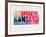 Kansas Watercolor Word Cloud-NaxArt-Framed Art Print