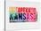 Kansas Watercolor Word Cloud-NaxArt-Stretched Canvas