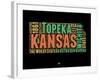 Kansas Word Cloud 1-NaxArt-Framed Art Print