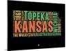 Kansas Word Cloud 1-NaxArt-Mounted Art Print