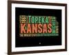 Kansas Word Cloud 1-NaxArt-Framed Art Print