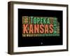 Kansas Word Cloud 1-NaxArt-Framed Art Print