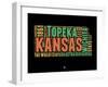 Kansas Word Cloud 1-NaxArt-Framed Art Print