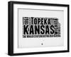 Kansas Word Cloud 2-NaxArt-Framed Art Print