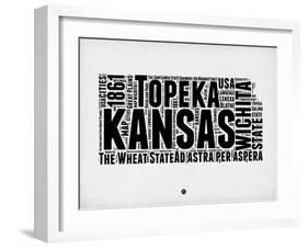 Kansas Word Cloud 2-NaxArt-Framed Art Print