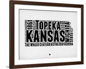 Kansas Word Cloud 2-NaxArt-Framed Art Print