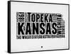 Kansas Word Cloud 2-NaxArt-Framed Stretched Canvas