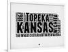 Kansas Word Cloud 2-NaxArt-Framed Art Print