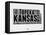 Kansas Word Cloud 2-NaxArt-Framed Stretched Canvas