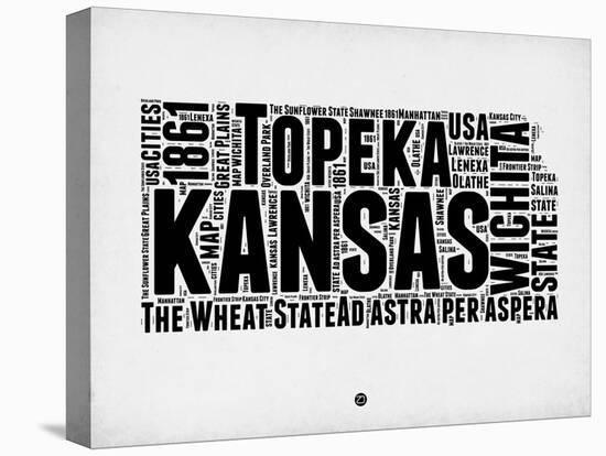 Kansas Word Cloud 2-NaxArt-Stretched Canvas
