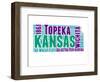 Kansas Word Cloud Map-NaxArt-Framed Art Print