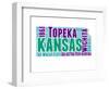 Kansas Word Cloud Map-NaxArt-Framed Art Print