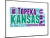 Kansas Word Cloud Map-NaxArt-Mounted Art Print