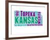 Kansas Word Cloud Map-NaxArt-Framed Art Print