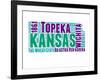 Kansas Word Cloud Map-NaxArt-Framed Art Print