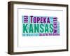 Kansas Word Cloud Map-NaxArt-Framed Art Print