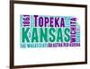 Kansas Word Cloud Map-NaxArt-Framed Art Print