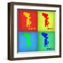 KansasCity Pop Art Map 1-NaxArt-Framed Art Print