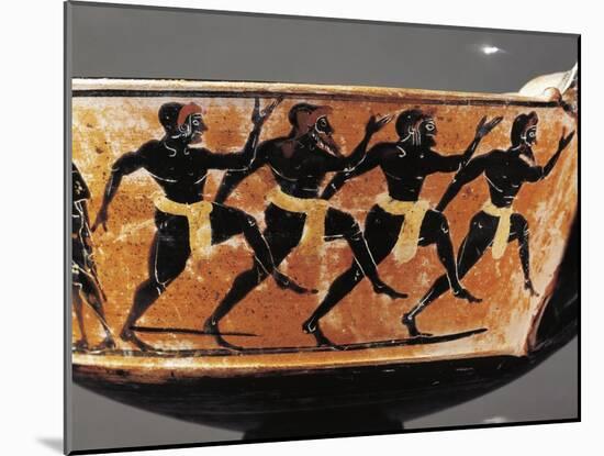 Kantharos Depicting Athletes Running-null-Mounted Giclee Print