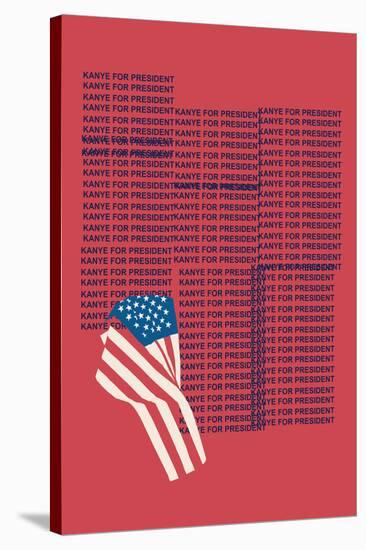 Kanye For Prez 2016 (Red)-null-Stretched Canvas