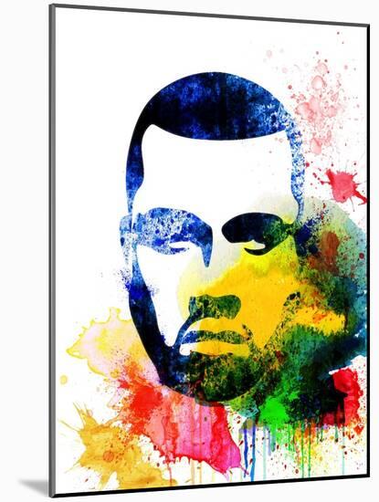 Kanye West Watercolor-Jack Hunter-Mounted Art Print