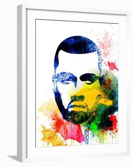 Kanye West Watercolor-Jack Hunter-Framed Art Print