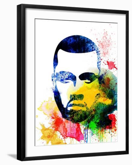 Kanye West Watercolor-Jack Hunter-Framed Art Print