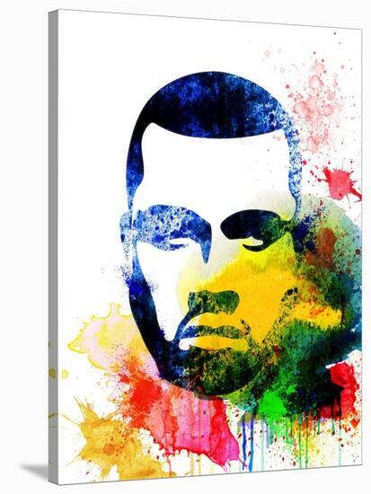 Kanye West Watercolor-Jack Hunter-Stretched Canvas