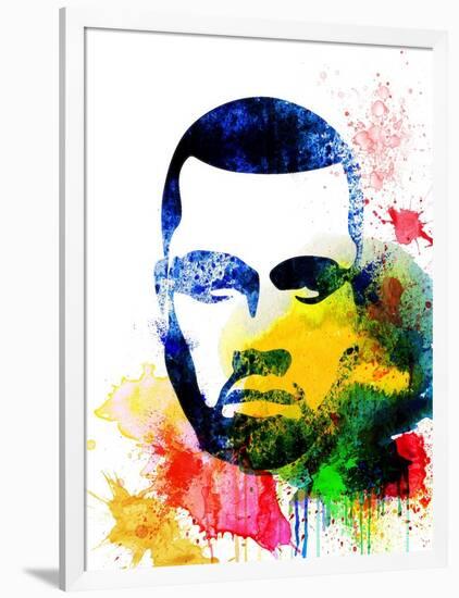 Kanye West Watercolor-Jack Hunter-Framed Art Print