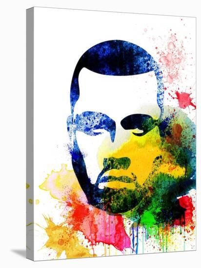 Kanye West Watercolor-Jack Hunter-Stretched Canvas