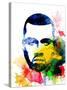 Kanye West Watercolor-Jack Hunter-Stretched Canvas