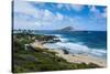 Kaohikaipu Island and Kaupo Beach, Oahu, Hawaii, United States of America, Pacific-Michael-Stretched Canvas