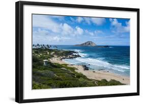 Kaohikaipu Island and Kaupo Beach, Oahu, Hawaii, United States of America, Pacific-Michael-Framed Photographic Print